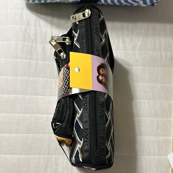 DVF x Target Black Gold WhiteāVintage Weave Ginkgo Poppy 3 pack Travel Pouches - Picture 12 of 14